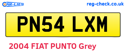 PN54LXM are the vehicle registration plates.