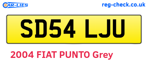 SD54LJU are the vehicle registration plates.
