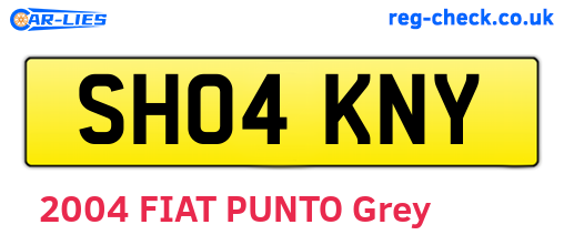 SH04KNY are the vehicle registration plates.