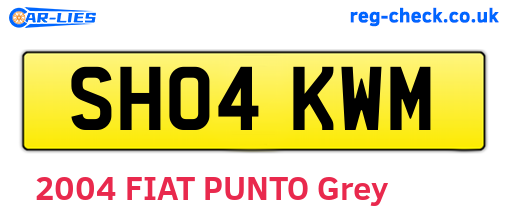 SH04KWM are the vehicle registration plates.