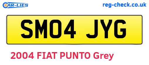 SM04JYG are the vehicle registration plates.