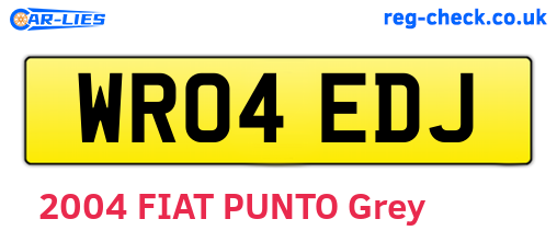 WR04EDJ are the vehicle registration plates.
