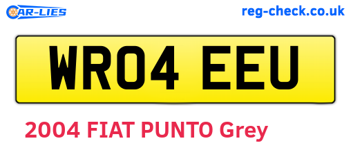 WR04EEU are the vehicle registration plates.