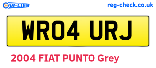 WR04URJ are the vehicle registration plates.