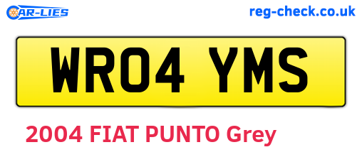 WR04YMS are the vehicle registration plates.