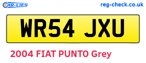 WR54JXU are the vehicle registration plates.