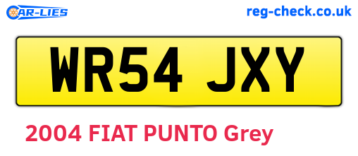 WR54JXY are the vehicle registration plates.
