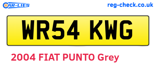 WR54KWG are the vehicle registration plates.