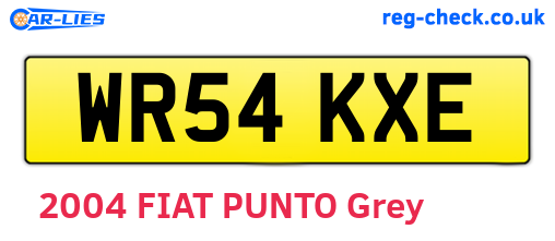 WR54KXE are the vehicle registration plates.