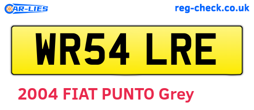 WR54LRE are the vehicle registration plates.