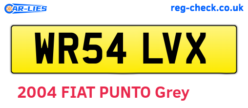 WR54LVX are the vehicle registration plates.