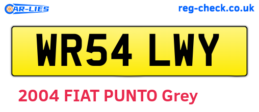 WR54LWY are the vehicle registration plates.