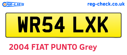 WR54LXK are the vehicle registration plates.