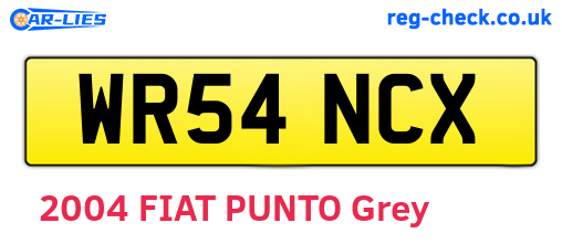 WR54NCX are the vehicle registration plates.