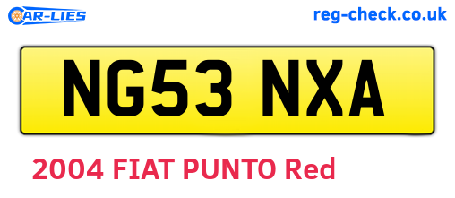 NG53NXA are the vehicle registration plates.