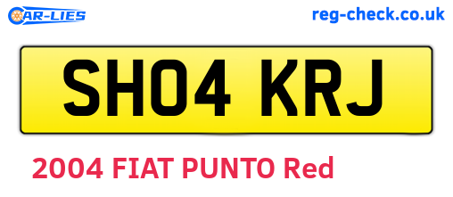SH04KRJ are the vehicle registration plates.