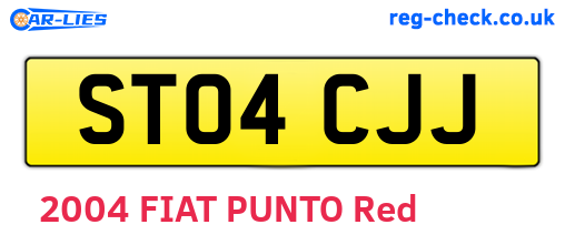 ST04CJJ are the vehicle registration plates.