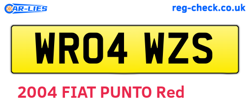 WR04WZS are the vehicle registration plates.