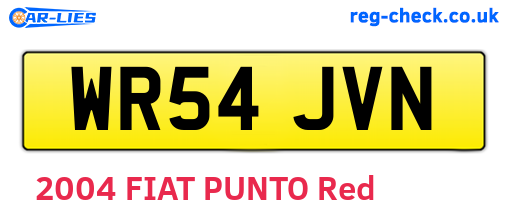 WR54JVN are the vehicle registration plates.