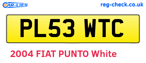 PL53WTC are the vehicle registration plates.