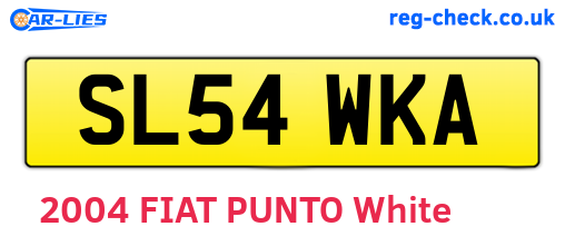 SL54WKA are the vehicle registration plates.