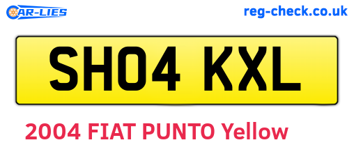 SH04KXL are the vehicle registration plates.
