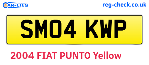 SM04KWP are the vehicle registration plates.