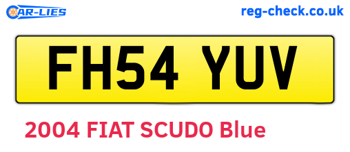 FH54YUV are the vehicle registration plates.