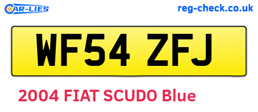 WF54ZFJ are the vehicle registration plates.