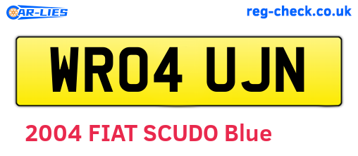 WR04UJN are the vehicle registration plates.