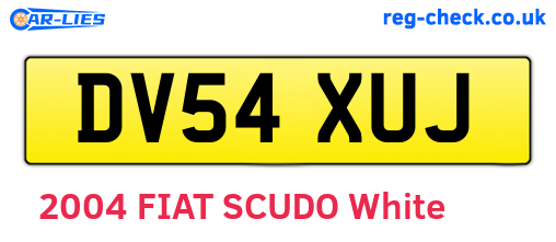 DV54XUJ are the vehicle registration plates.