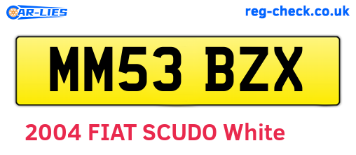 MM53BZX are the vehicle registration plates.