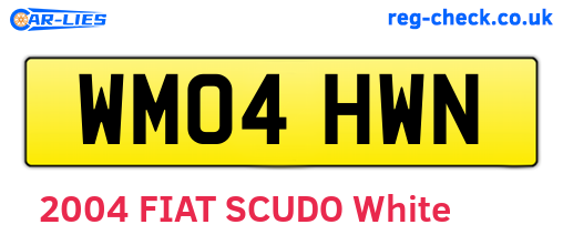 WM04HWN are the vehicle registration plates.