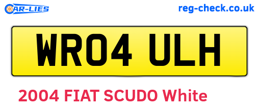 WR04ULH are the vehicle registration plates.