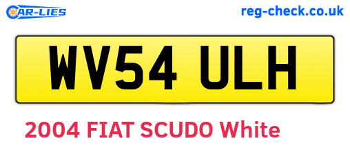 WV54ULH are the vehicle registration plates.