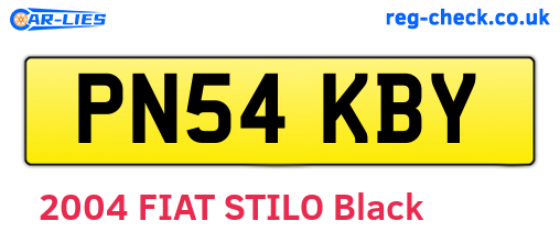 PN54KBY are the vehicle registration plates.