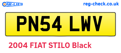 PN54LWV are the vehicle registration plates.