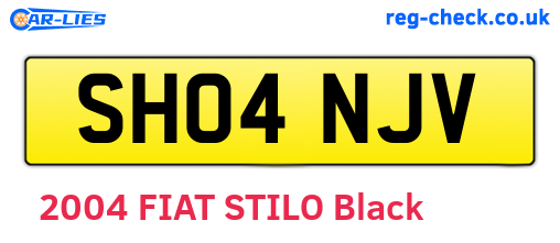 SH04NJV are the vehicle registration plates.