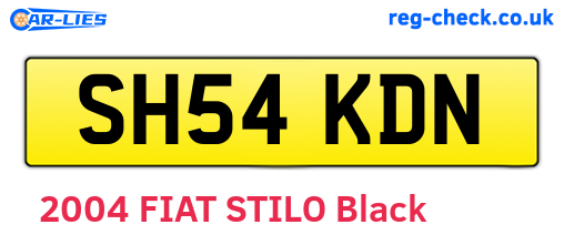 SH54KDN are the vehicle registration plates.