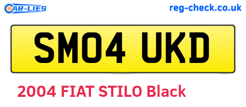 SM04UKD are the vehicle registration plates.
