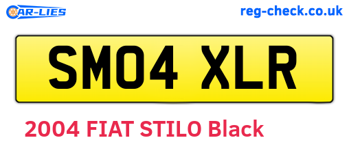 SM04XLR are the vehicle registration plates.