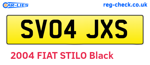 SV04JXS are the vehicle registration plates.