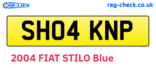 SH04KNP are the vehicle registration plates.