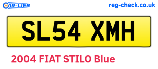 SL54XMH are the vehicle registration plates.