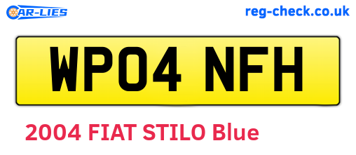 WP04NFH are the vehicle registration plates.