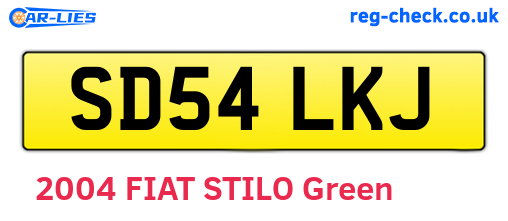 SD54LKJ are the vehicle registration plates.