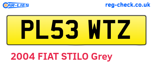 PL53WTZ are the vehicle registration plates.