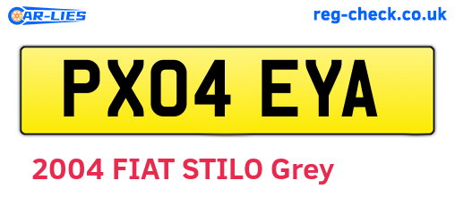 PX04EYA are the vehicle registration plates.