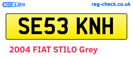 SE53KNH are the vehicle registration plates.