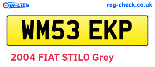 WM53EKP are the vehicle registration plates.